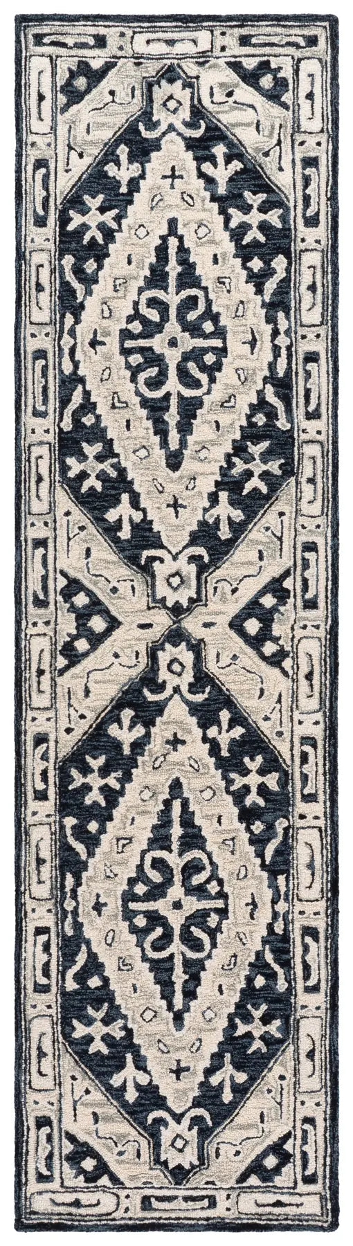 Safavieh Metro 2'-3" x 9'-0" Rug in Navy / Ivory