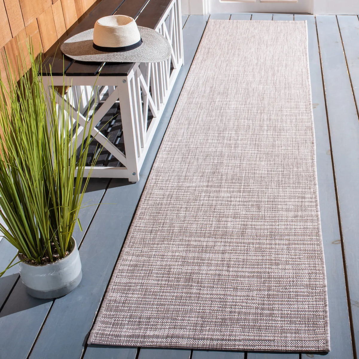 Safavieh Courtyard 2'-3" x 10'-0" Rug in Light Brown