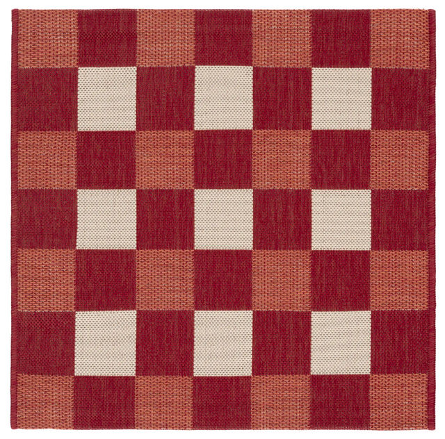 Safavieh Courtyard 2'-7" x 2'-7" Rug in Red / Beige