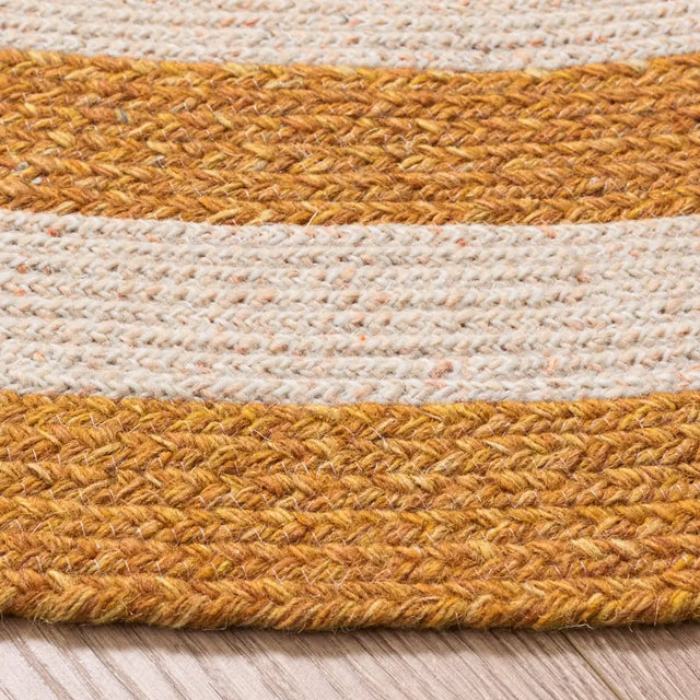 Safavieh Braided 5'-0" x 5'-0" Rug in Gold / Peach