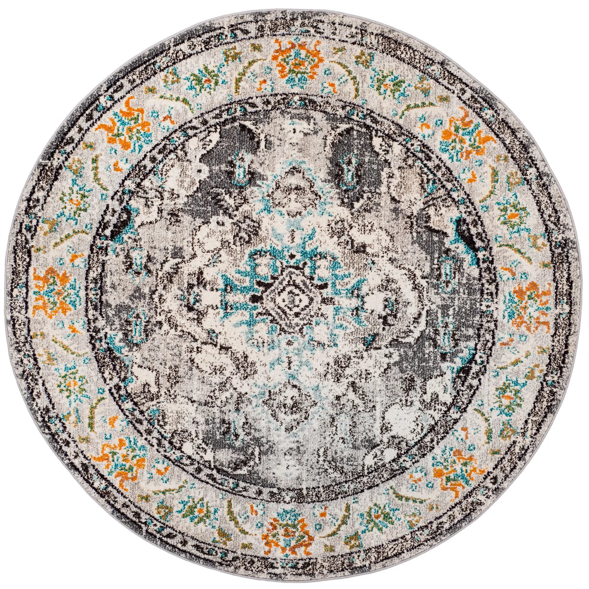 Safavieh Monaco 5'-0" x 5'-0" Rug in Grey / Light Blue