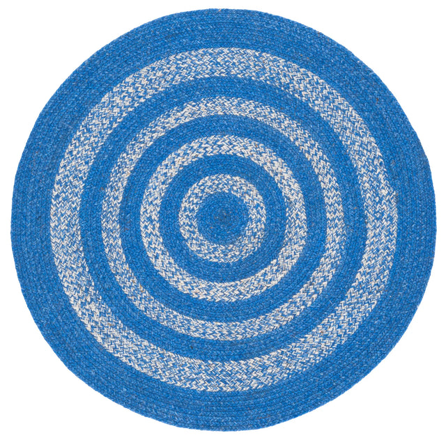 Safavieh Braided 3'-0" x 3'-0" Rug in Blue / Ivory