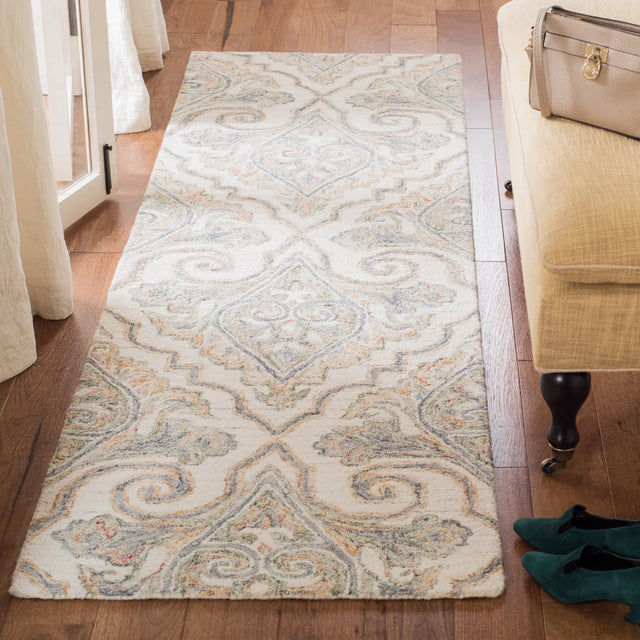 Safavieh Aubusson 2'-3" x 8'-0" Rug in Ivory / Green