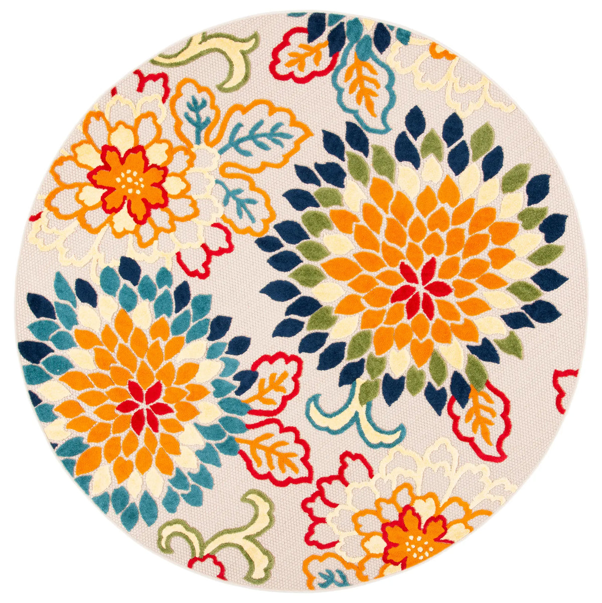 Safavieh Cabana 10'-0" x 10'-0" Rug in Ivory / Orange