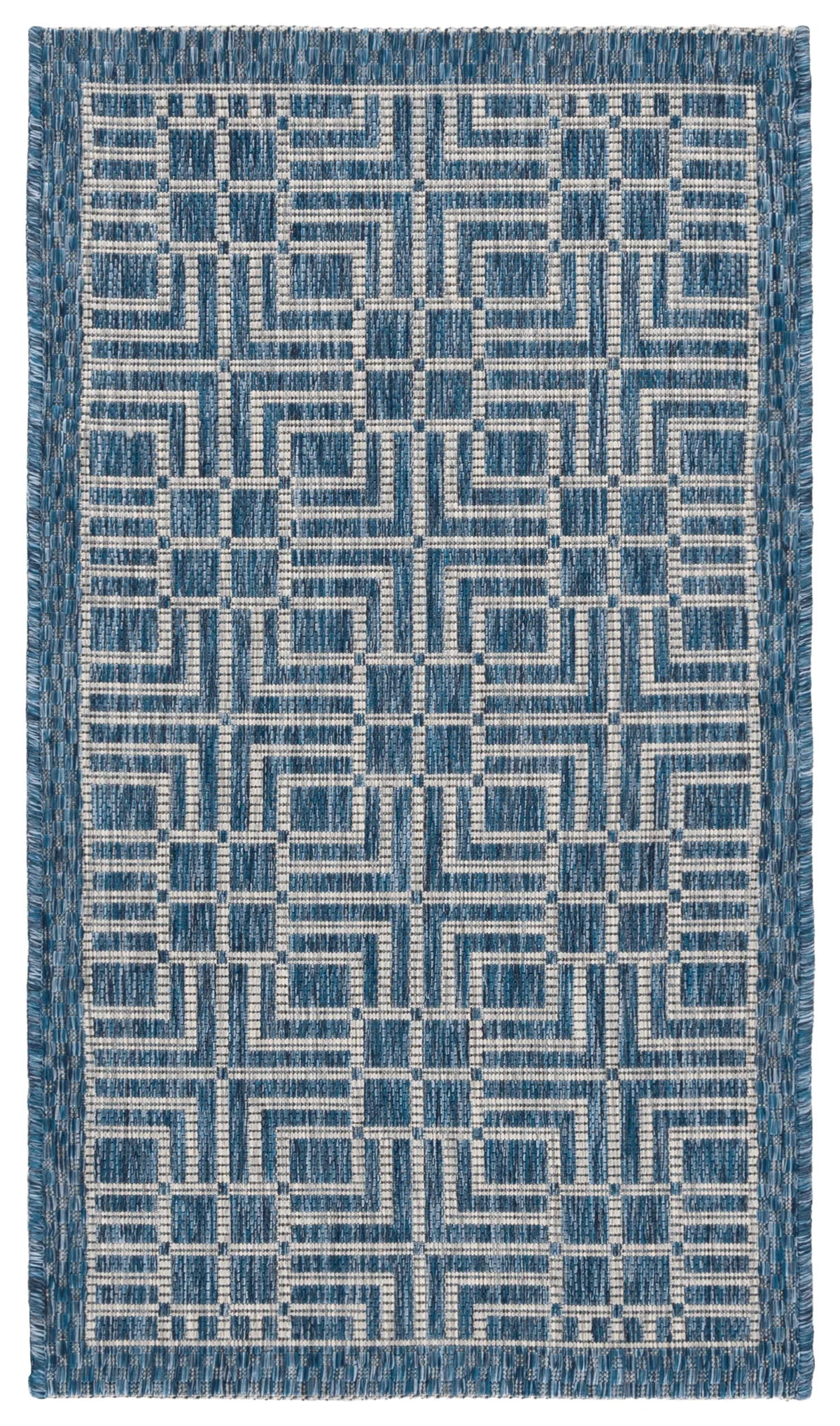 Safavieh Courtyard 2'-0" x 3'-7" Rug in Navy / Grey