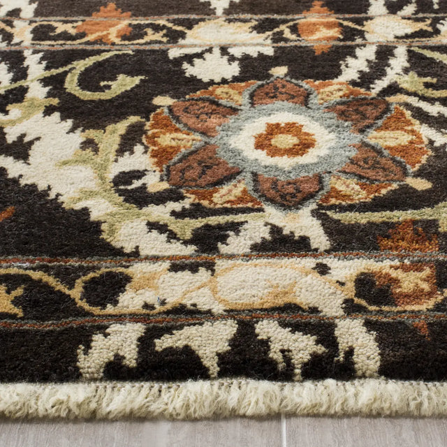 Safavieh Oushak 4'-0" x 6'-0" Rug in Dark Brown / Multi