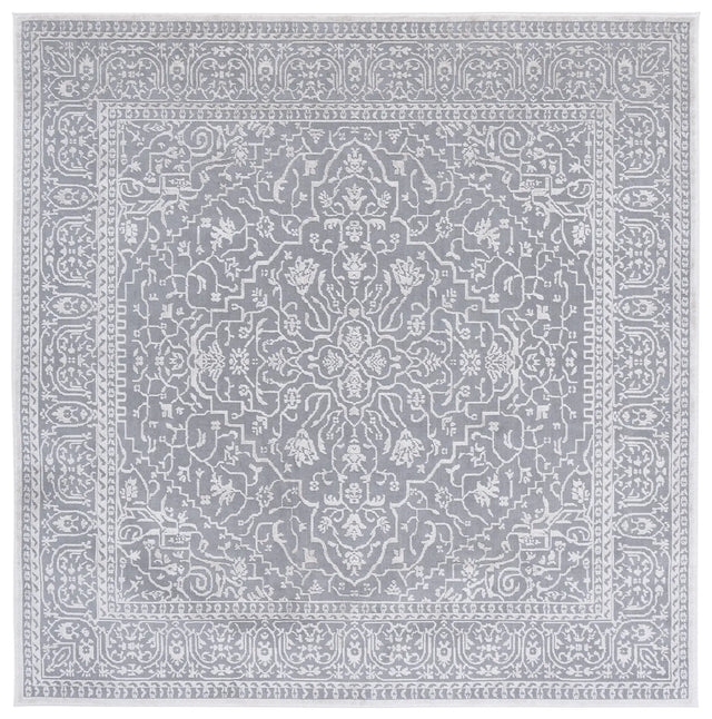 Safavieh Reflection 6'-7" x 6'-7" Rug in Light Grey / Cream
