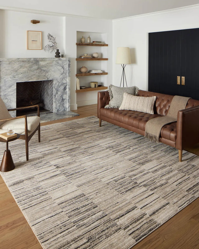 Loloi Darby Dar-01 Charcoal/Sand Rug - room scene 1