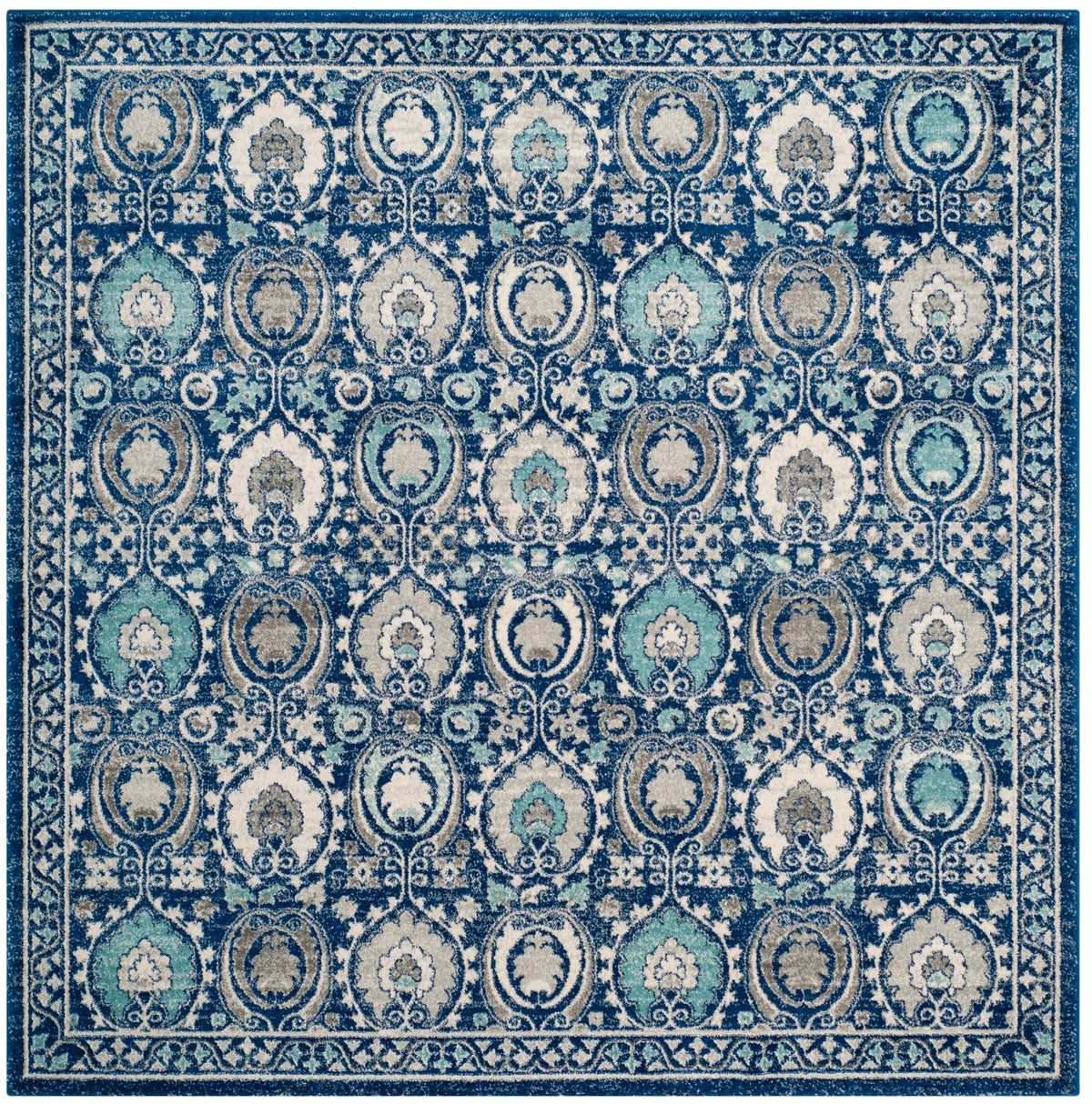 Safavieh Evoke 6'-7" x 6'-7" Rug in Blue / Ivory