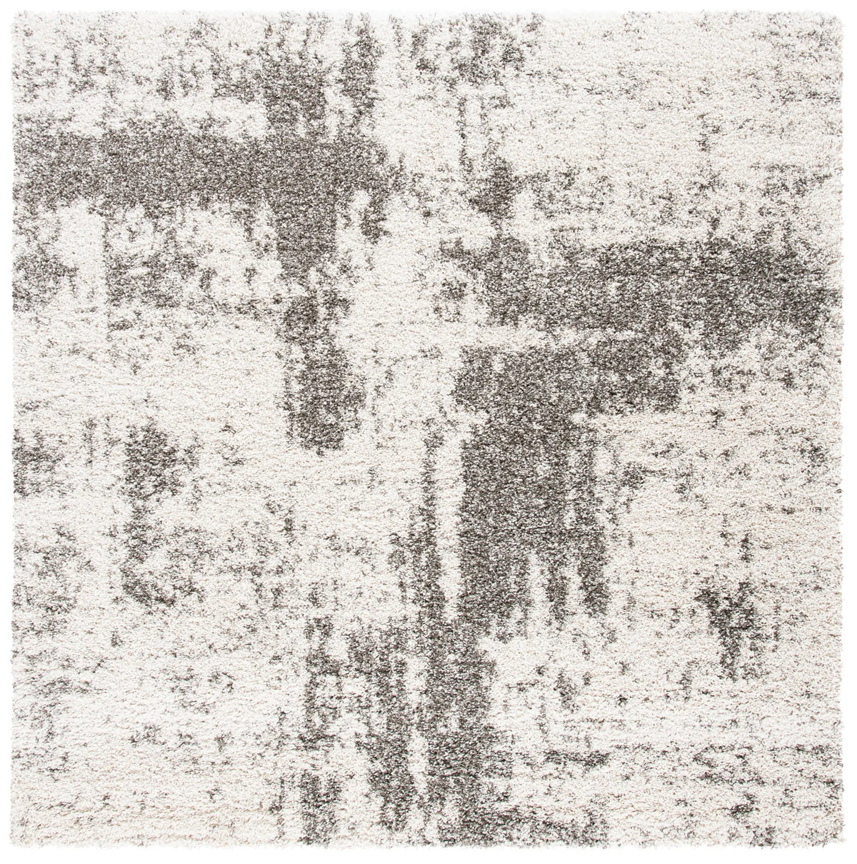 Safavieh Hudson Shag 7'-0" x 7'-0" Rug in Ivory / Grey
