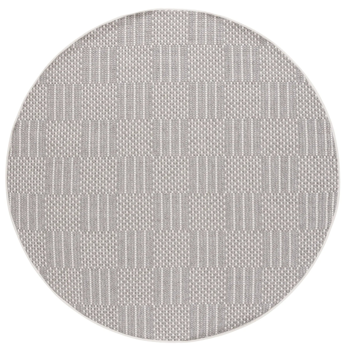 Safavieh Sisal All-Weather 6'-7" x 6'-7" Rug in Grey / Ivory