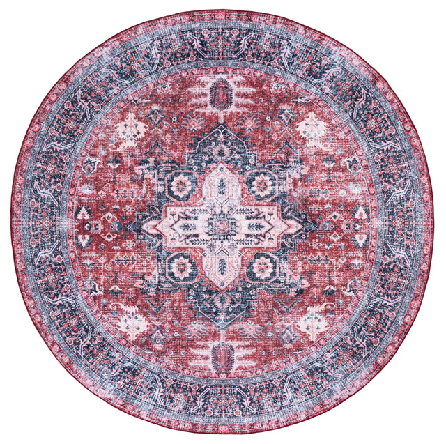 Safavieh Arizona 6'-0" x 6'-0" Rug in Red / Navy