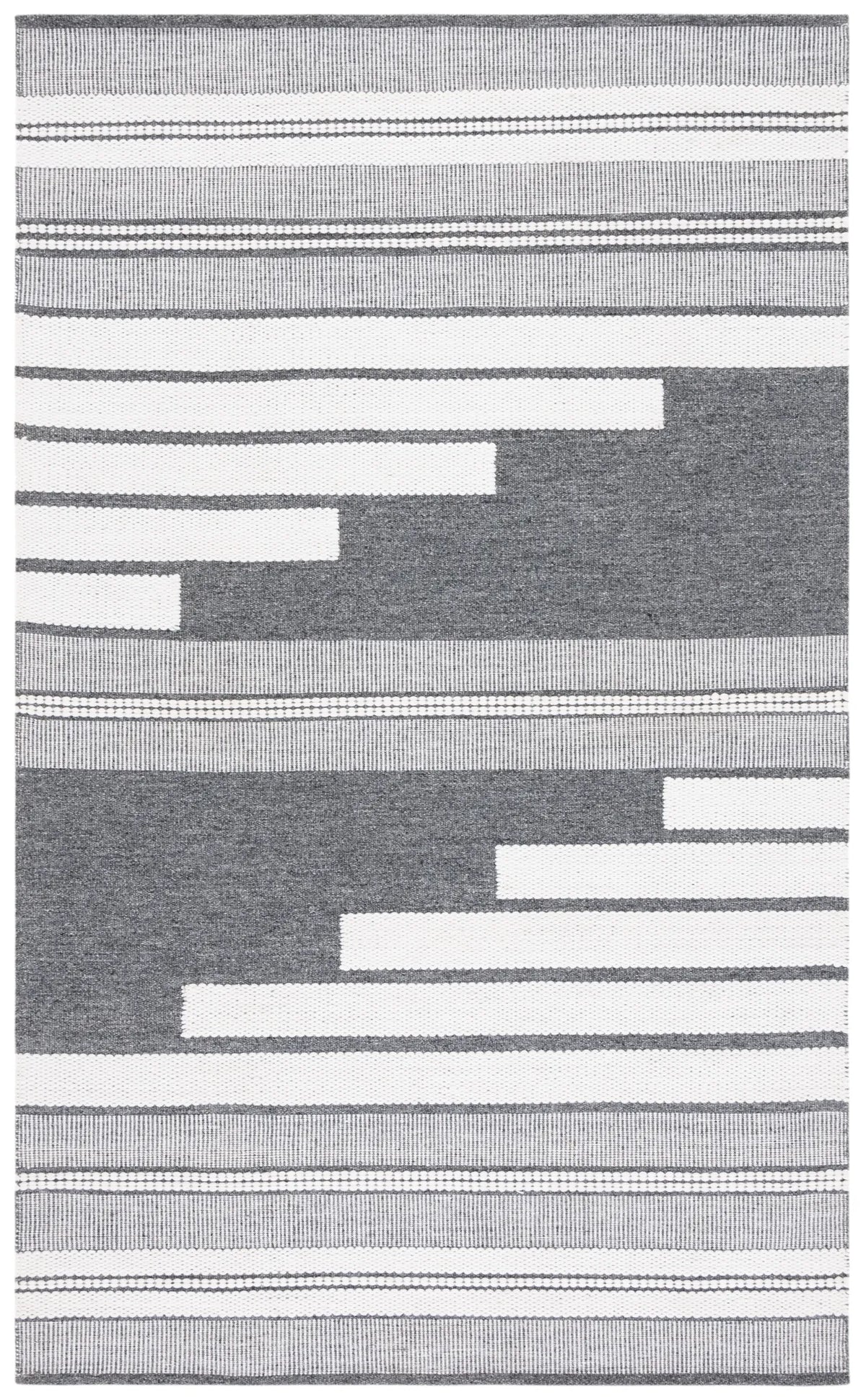 Safavieh Kilim 4'-0" x 6'-0" Rug in Ivory / Dark Grey
