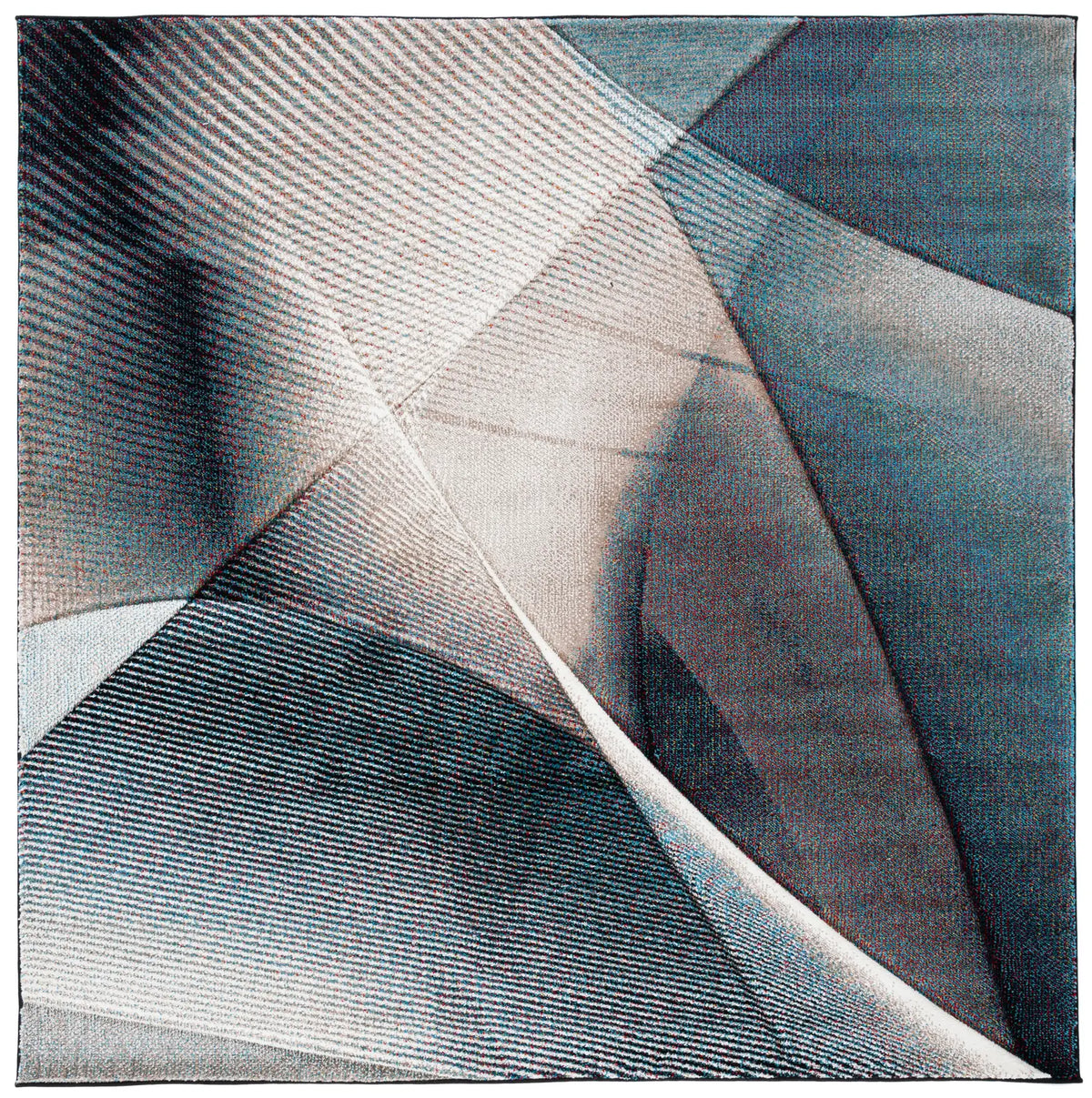 Safavieh Hollywood 6'-7" x 6'-7" Rug in Beige / Blue