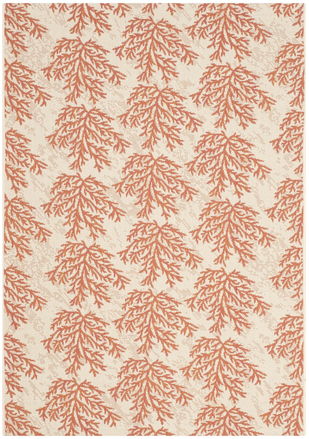 Safavieh Courtyard 4'-0" x 5'-7" Rug in Beige / Terracotta