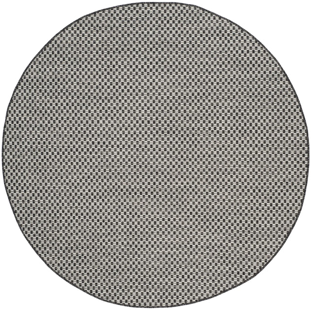 Safavieh Courtyard 10'-0" x 10'-0" Rug in Black / Light Grey
