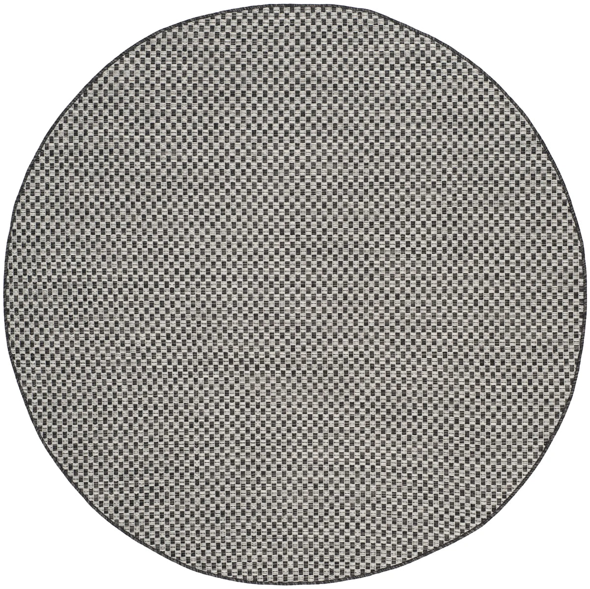 Safavieh Courtyard 10'-0" x 10'-0" Rug in Black / Light Grey