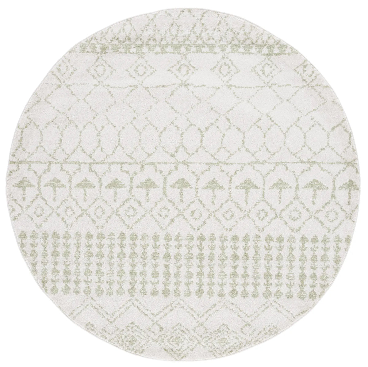 Safavieh Tulum 6'-7" x 6'-7" Rug in Ivory / Sage