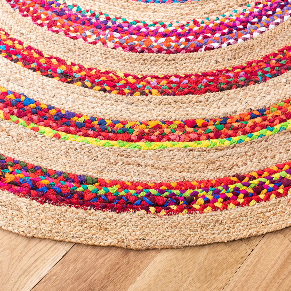 Safavieh Natural Fiber 6'-0" x 6'-0" Rug in Pink / Natural