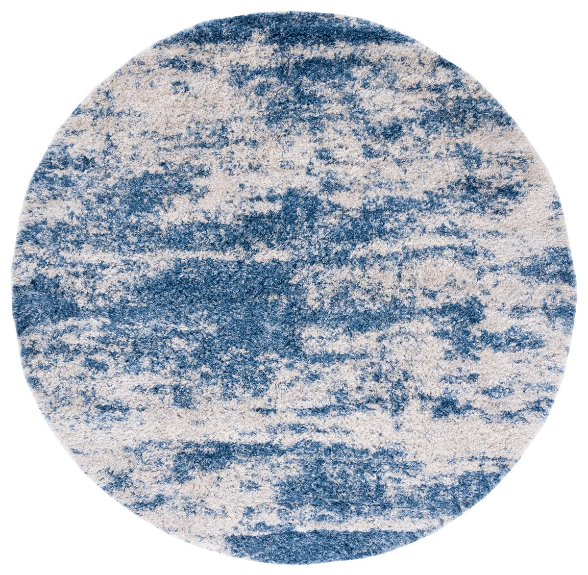 Safavieh Berber Shag 200 5'-3" x 5'-3" Rug in Beige / Blue