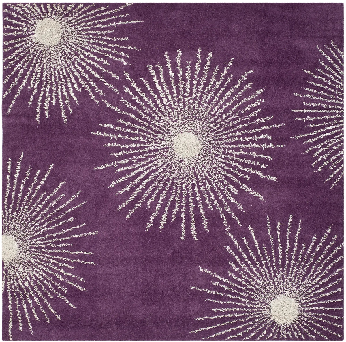 Safavieh Soho 6'-0" x 6'-0" Rug in Purple / Ivory
