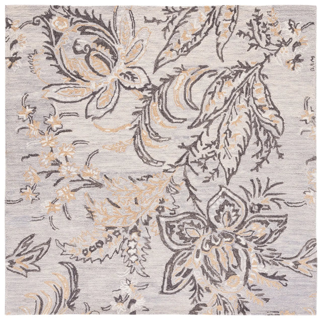 Safavieh Blossom 6'-0" x 6'-0" Rug in Grey / Yellow