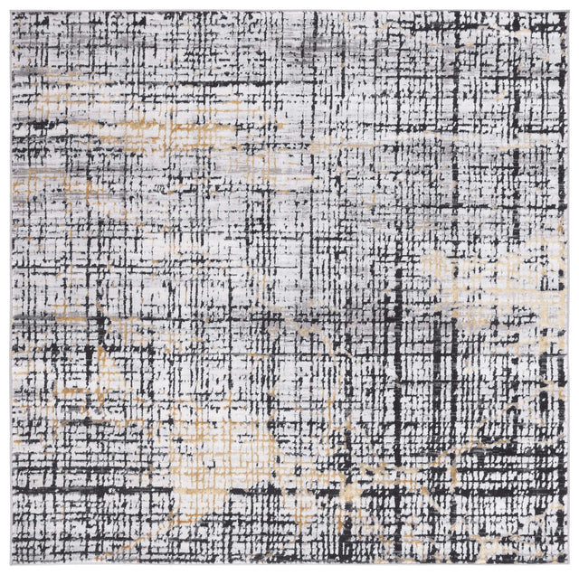 Safavieh Amelia 6'-7" x 6'-7" Rug in Charcoal / Gold