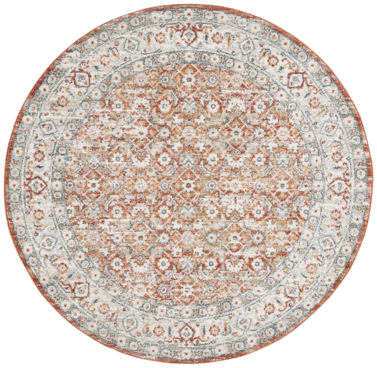 Safavieh Avalon 6'-7" x 6'-7" Rug in Rust / Grey