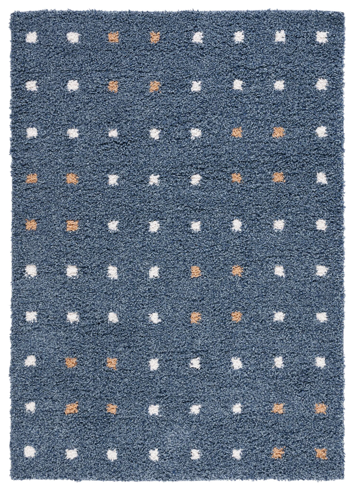 Safavieh Calico Shag 4'-0" x 6'-0" Rug in Blue / Ivory