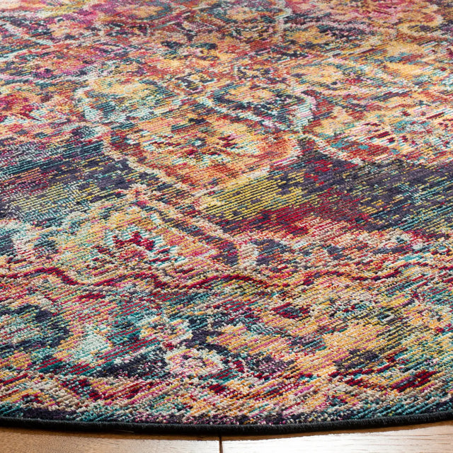 Safavieh Crystal 7'-0" x 7'-0" Rug in Navy / Light Blue