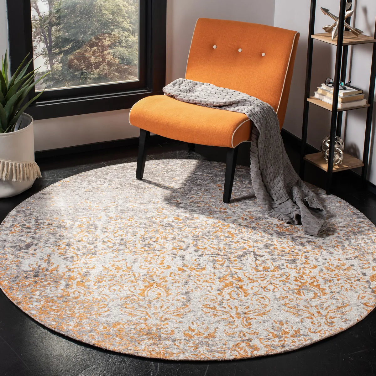 Safavieh Expression 6'-0" x 6'-0" Rug in Ivory / Rust