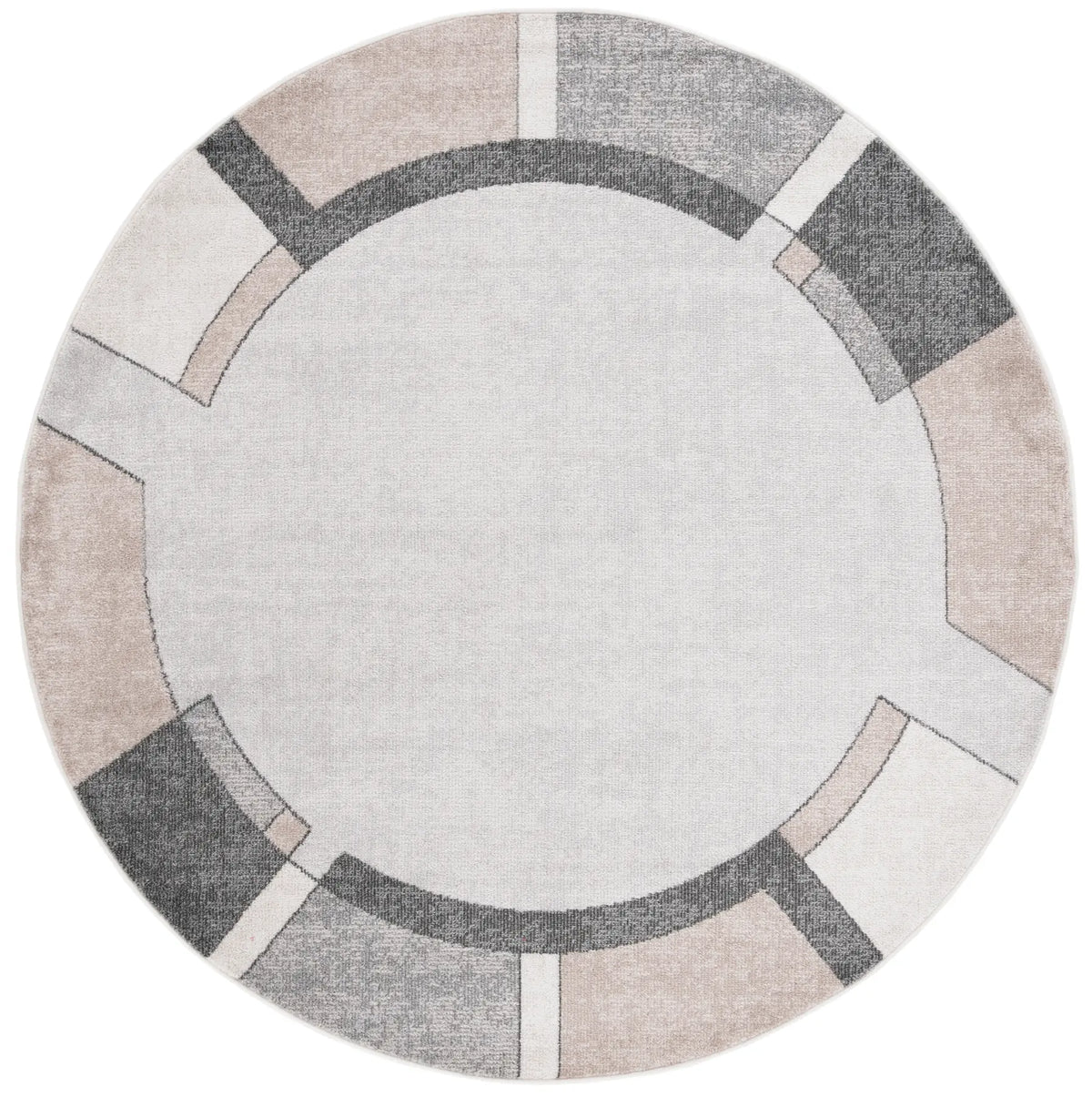 Safavieh Phoenix 500 6'-7" x 6'-7" Rug in Light Grey / Beige Charcoal
