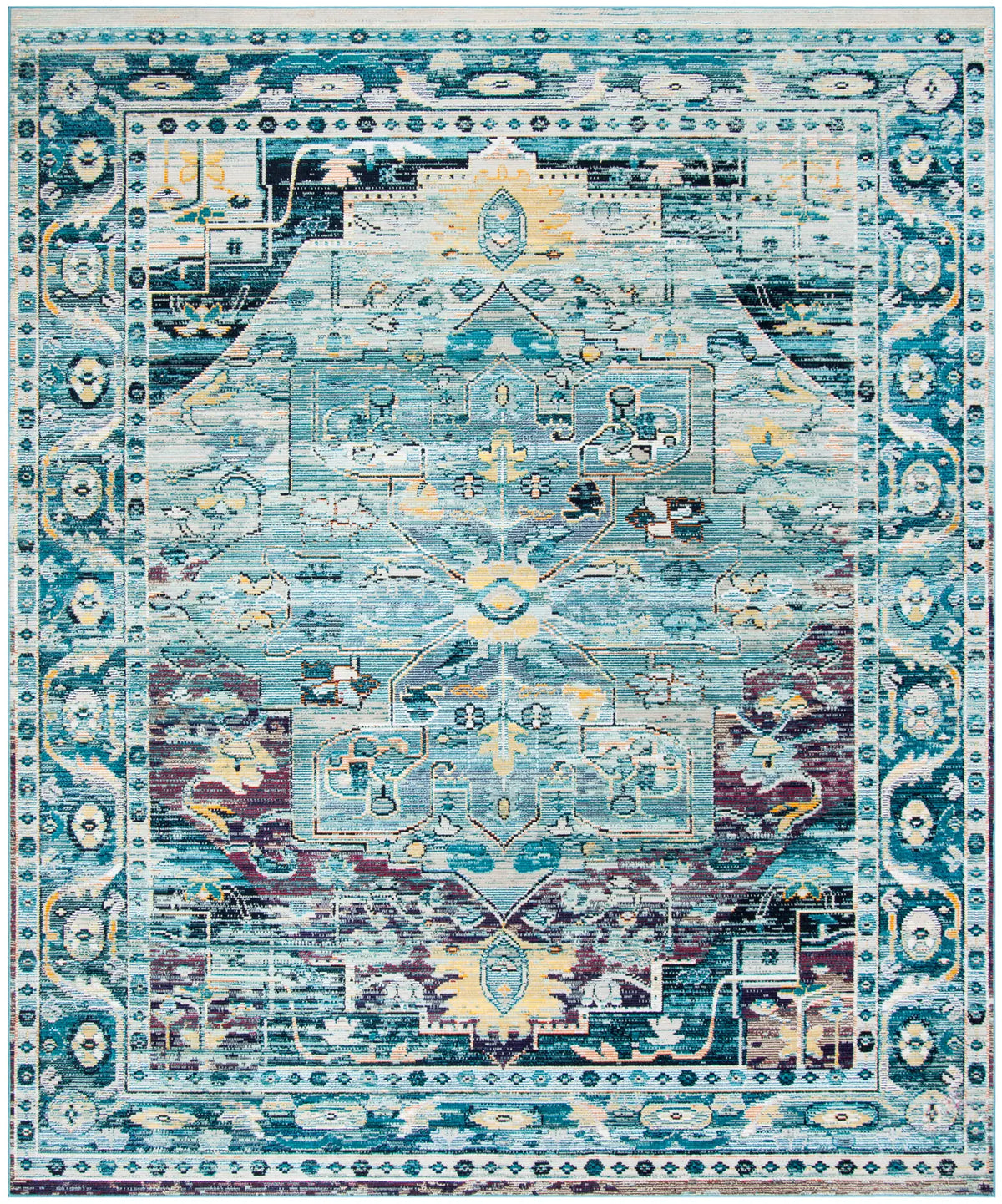 Safavieh Crystal 10'-0" x 14'-0" Rug in Teal / Purple