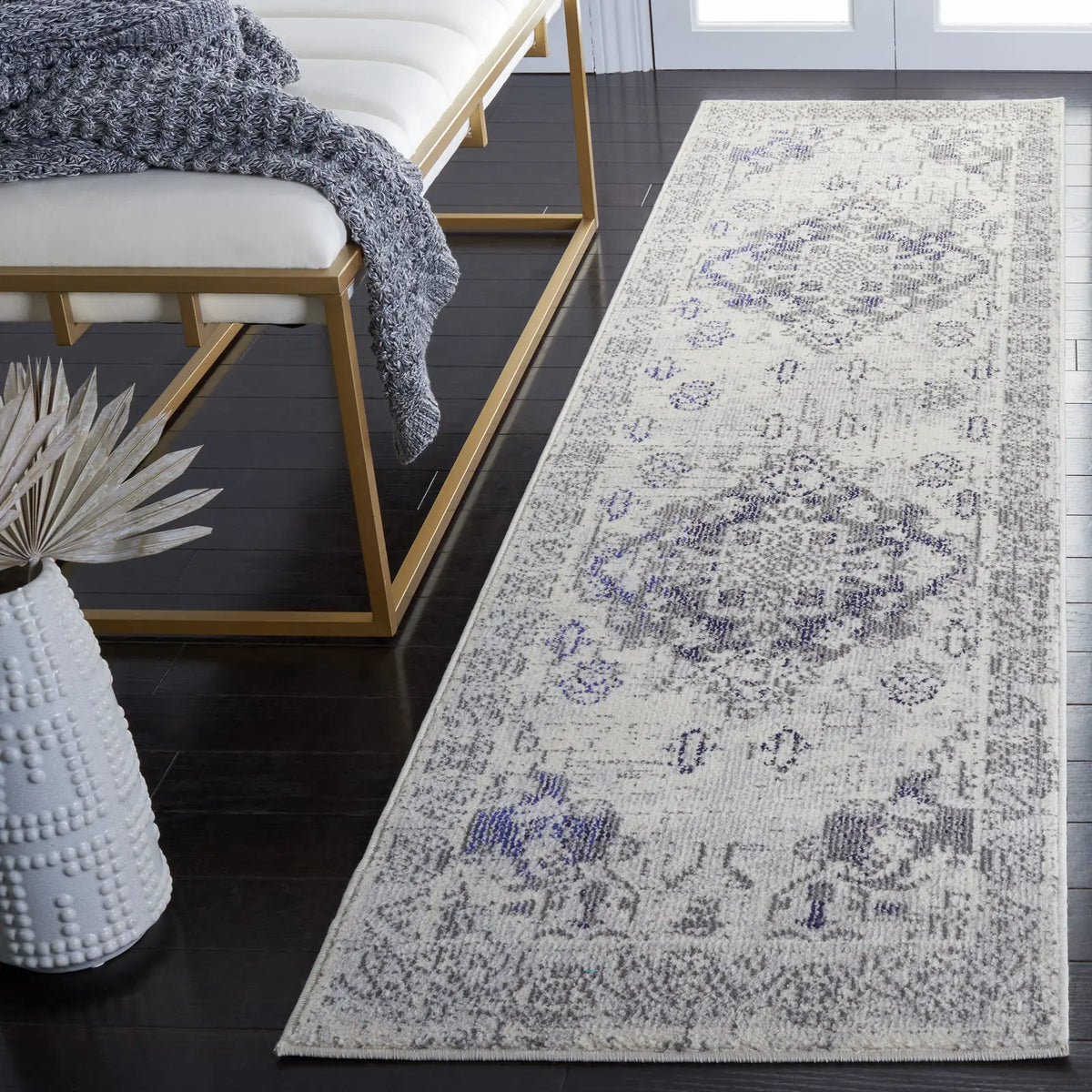 Safavieh Monaco 2'-2" x 8'-0" Rug in Ivory / Grey