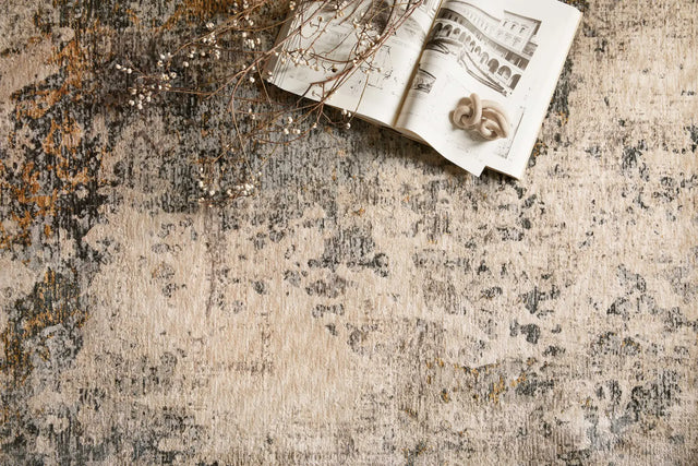 Loloi Axel Axe-04 Ocean/Beige Rugs - styled aerial 1