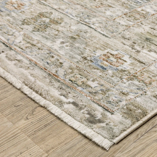 Oriental Weavers Sphinx Avalon AVA05 Blue Rugs - corner detail