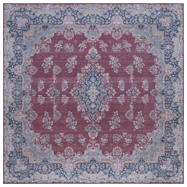 Safavieh Tucson 6'-0" x 6'-0" Rug in Red / Navy