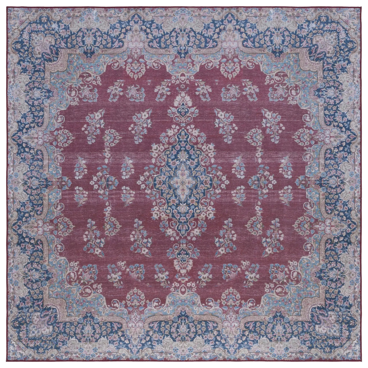 Safavieh Tucson 6'-0" x 6'-0" Rug in Red / Navy
