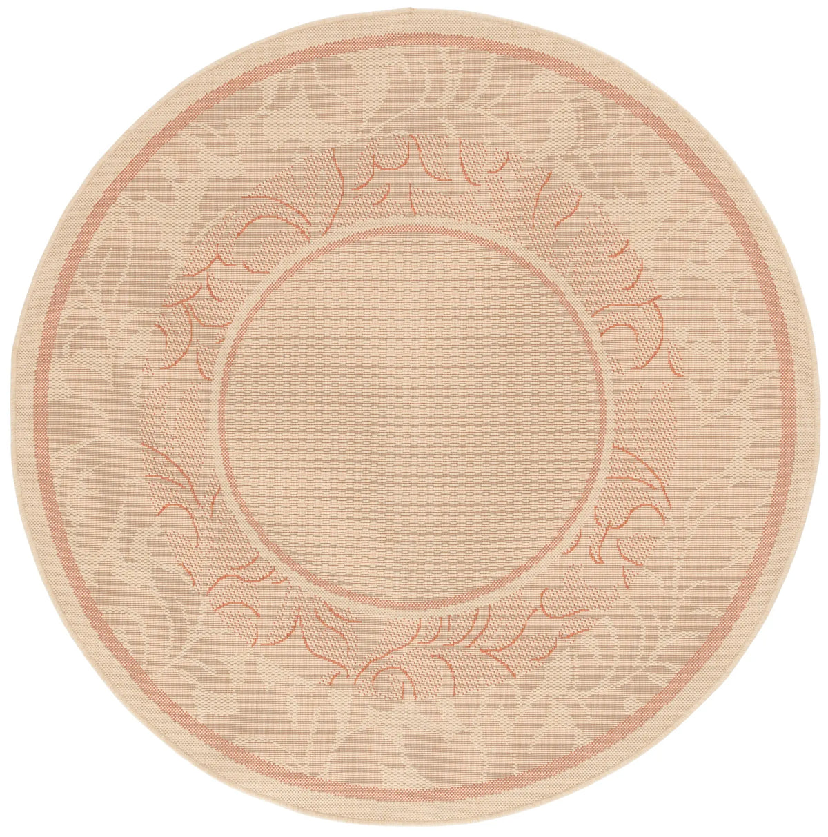 Safavieh Courtyard 5'-3" x 5'-3" Rug in Natural / Terra