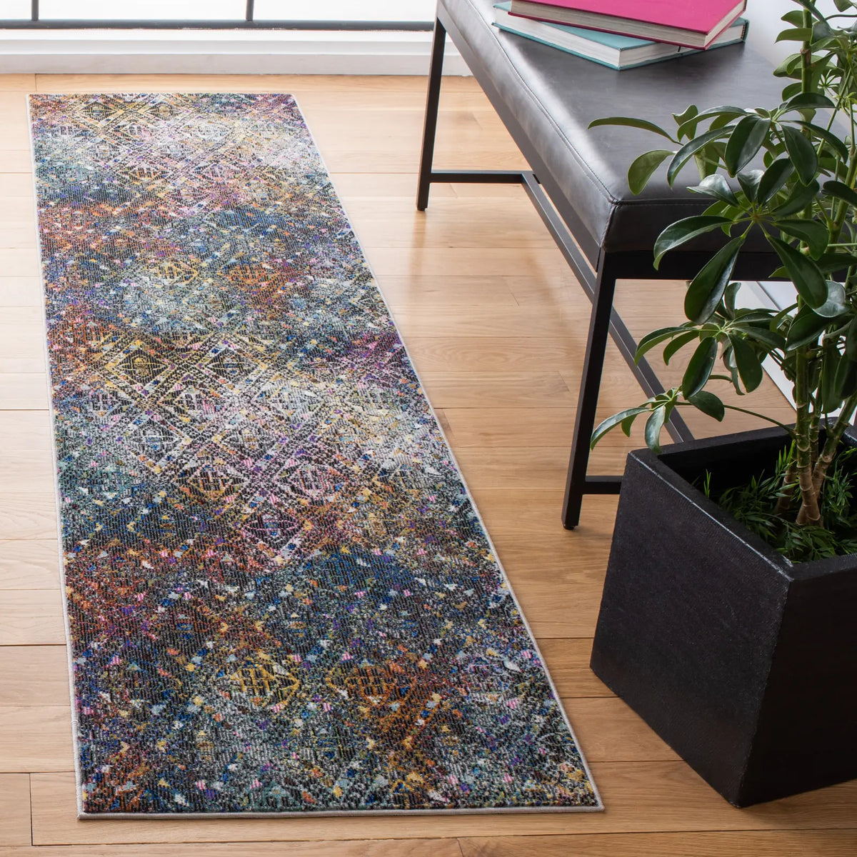 Safavieh Aria 2'-0" x 8'-0" Rug in Blue / Ivory