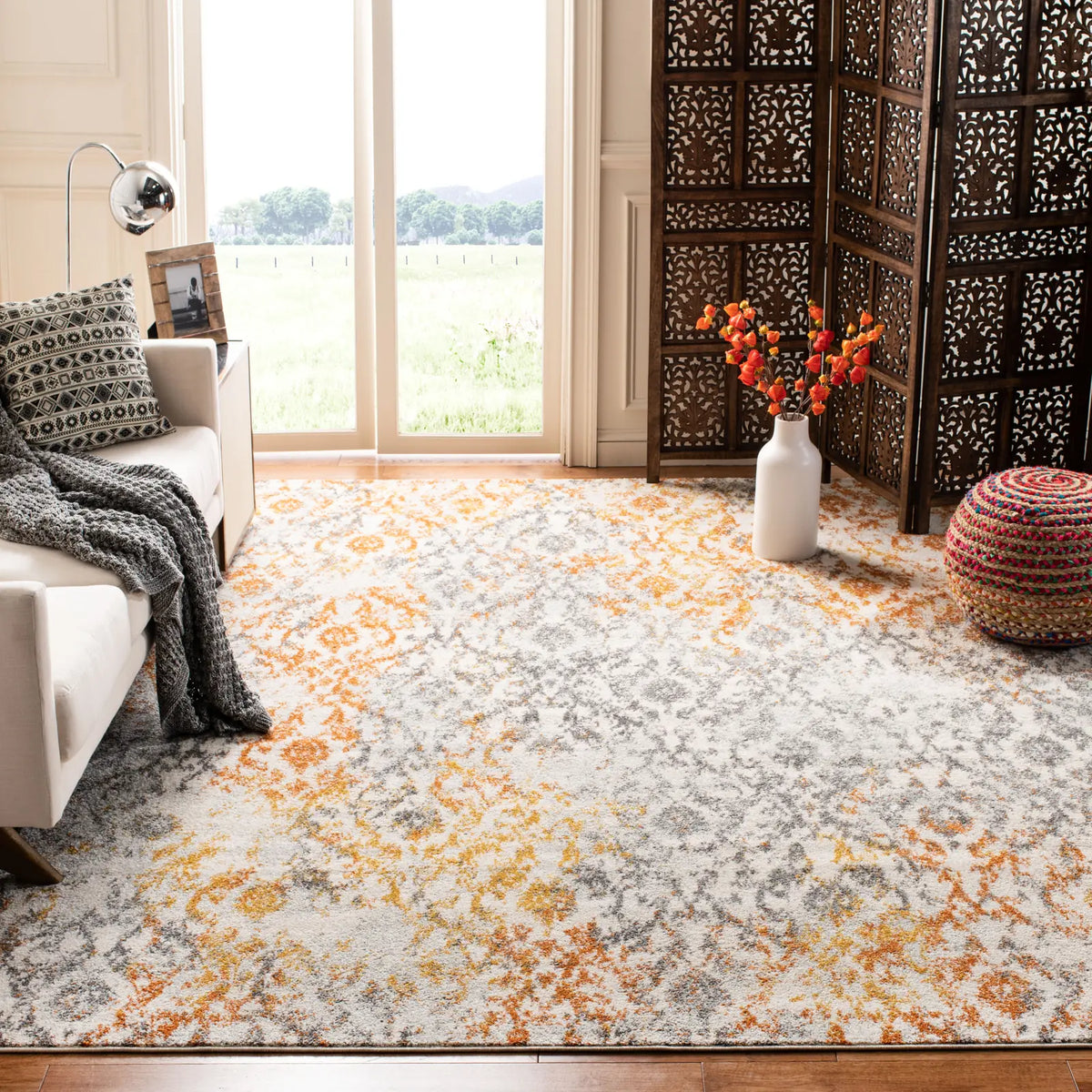 Safavieh Madison 10'-0" x 14'-0" Rug in Cream / Orange