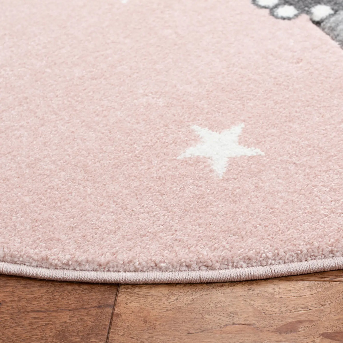 Safavieh Carousel Kids 100 5'-3" x 5'-3" Rug in Pink / Ivory