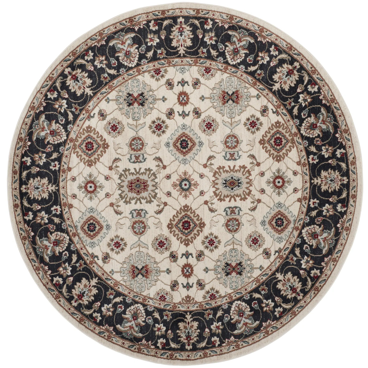 Safavieh Lyndhurst 7'-0" x 7'-0" Rug in Cream / Navy