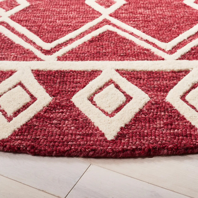 Safavieh Abstract 6'-0" x 6'-0" Rug in Red / Ivory