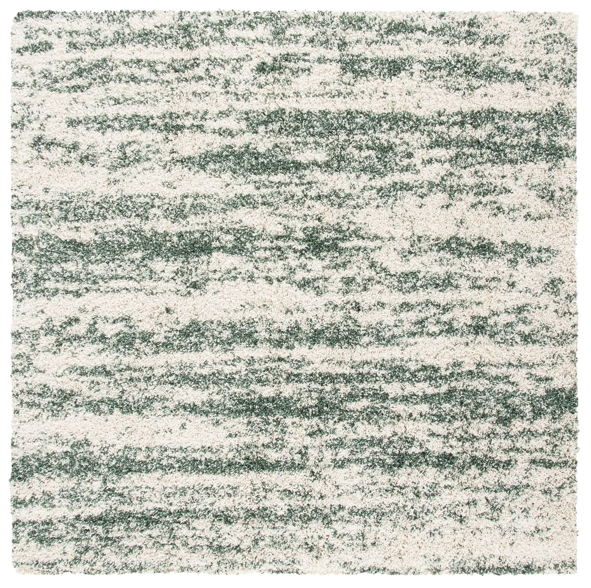 Safavieh Hudson Shag 7'-0" x 7'-0" Rug in Ivory / Green