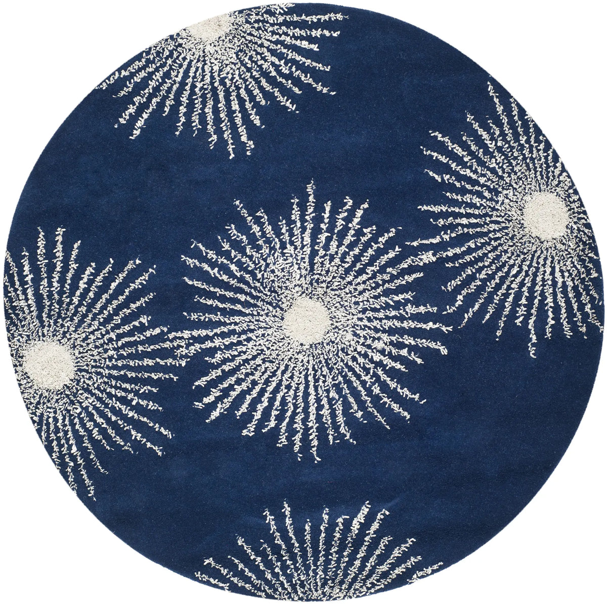 Safavieh Soho 6'-0" x 6'-0" Rug in Dark Blue / Ivory