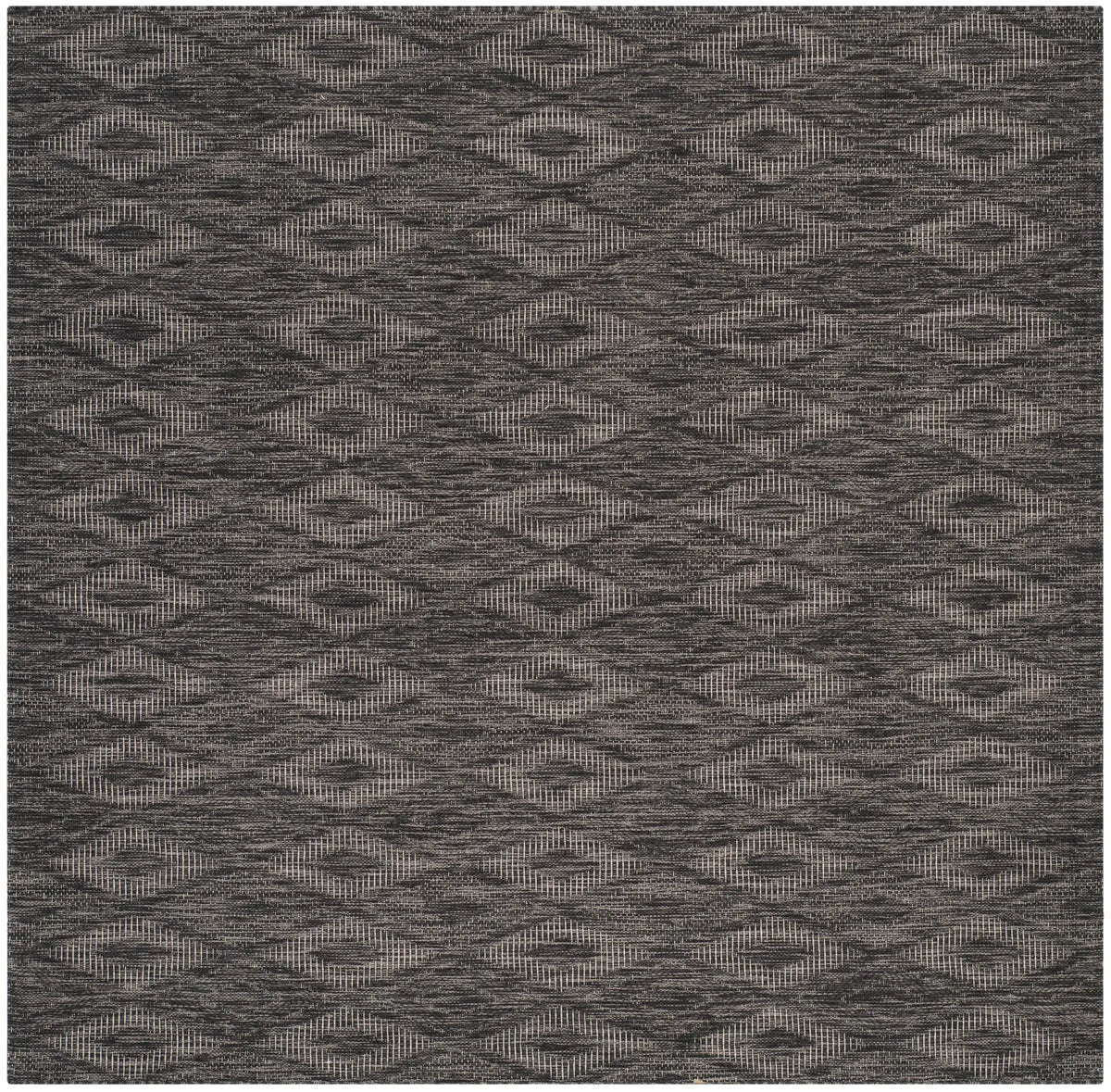 Safavieh Courtyard 6'-7" x 6'-7" Rug in Black / Black