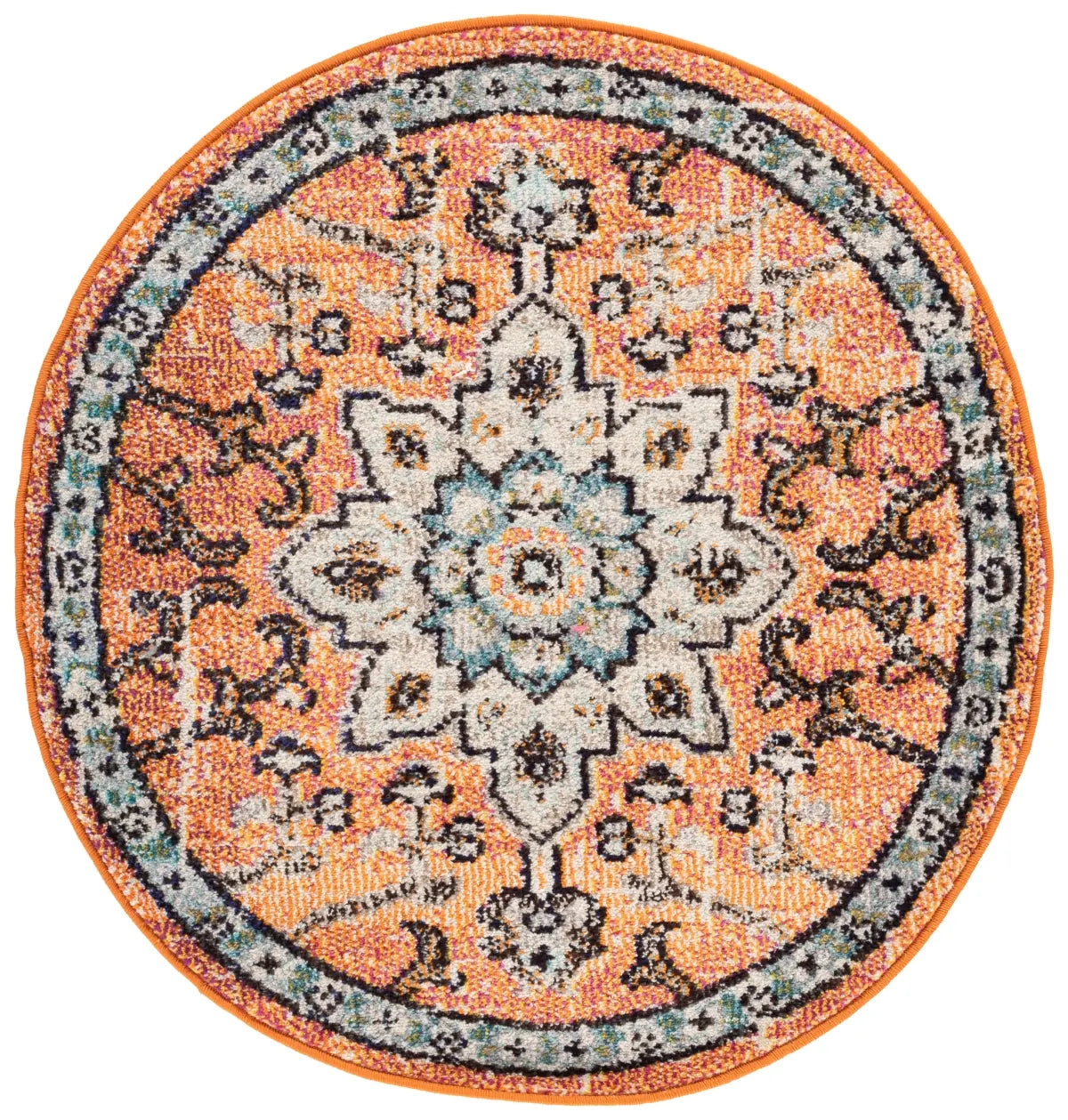 Safavieh Madison 3'-0" x 3'-0" Rug in Orange / Teal