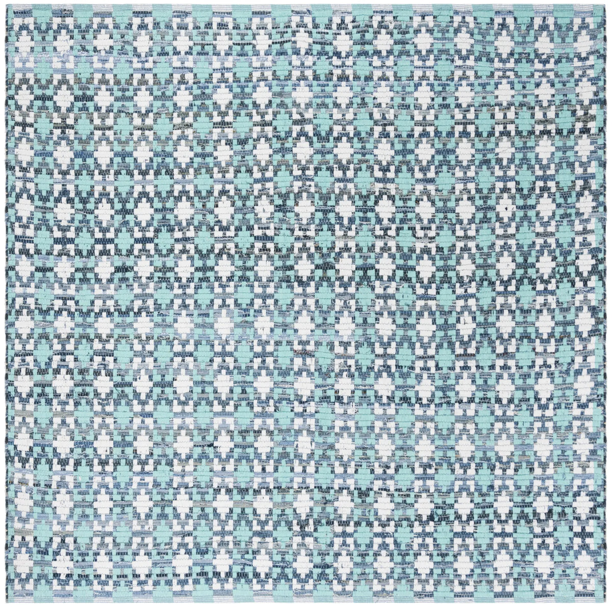 Safavieh Montauk 6'-0" x 6'-0" Rug in Turquoise / Multi
