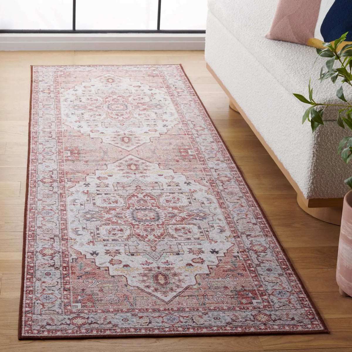 Safavieh Tucson 2'-6" x 8'-0" Rug in Light Rust / Beige
